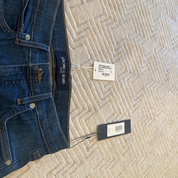 Veronica Beard Jeans "Carly" high rise kick flare jeans in bright blue - Picture 8 of 8